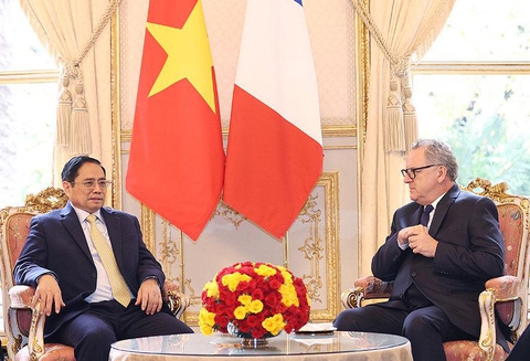 Tổng thống Pháp và Thủ tướng Phạm Minh Chính nhất trí ra tuyên bố chung - Ảnh 2. Tổng thống Pháp và Thủ tướng Phạm Minh Chính nhất trí ra tuyên bố chung - Ảnh 2.