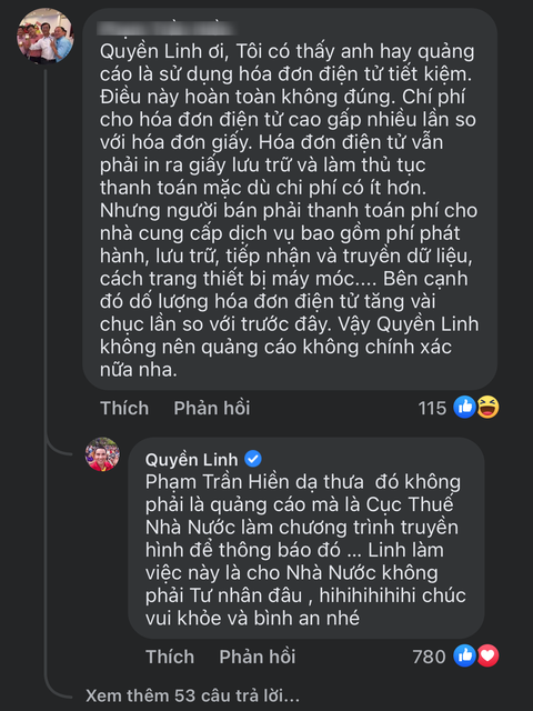 Quyền Linh được khen nhờ giải đáp chuẩn về quảng cáo hóa đơn điện tử - Ảnh 2. Quyền Linh được khen nhờ giải đáp chuẩn về quảng cáo hóa đơn điện tử - Ảnh 2.