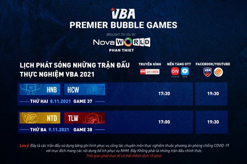 Lịch phát sóng tuần thứ 6 VBA Premier Bubble Games - Ảnh 1. Lịch phát sóng tuần thứ 6 VBA Premier Bubble Games - Ảnh 1.