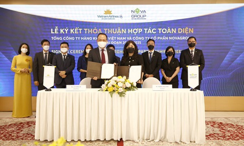 Vietnam Airlines và NovaGroup hợp tác toàn diện cùng phát triển - Ảnh 1. Vietnam Airlines và NovaGroup hợp tác toàn diện cùng phát triển - Ảnh 1.