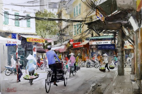 Họa sĩ 42 nước triển lãm tranh quốc tế thời bình thường mới - Ảnh 5. Họa sĩ 42 nước triển lãm tranh quốc tế thời bình thường mới - Ảnh 5.