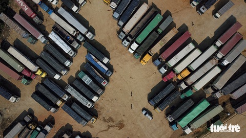 Gần 5.000 xe container nằm la liệt ở cửa khẩu, tài xế khóc ròng vì nông sản kẹt cứng - Ảnh 4. Gần 5.000 xe container nằm la liệt ở cửa khẩu, tài xế khóc ròng vì nông sản kẹt cứng - Ảnh 4.