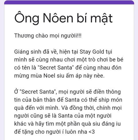 Lập nhóm Ông già Noel bí mật tặng quà mùa Giáng sinh - Ảnh 2. Lập nhóm Ông già Noel bí mật tặng quà mùa Giáng sinh - Ảnh 2.