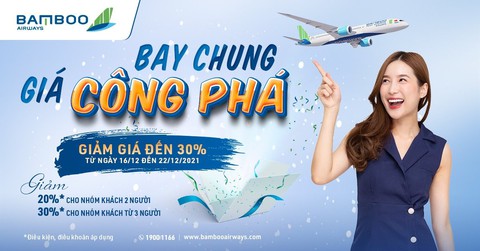 Bamboo Airways tung ưu đãi ‘giá công phá’ dịp Giáng sinh và năm mới 2022 - Ảnh 1. Bamboo Airways tung ưu đãi ‘giá công phá’ dịp Giáng sinh và năm mới 2022 - Ảnh 1.