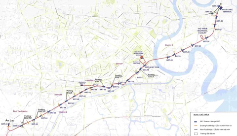 Đề xuất thay tuyến BRT số 1 TP.HCM bằng xe buýt có làn ưu tiên - Ảnh 1. Đề xuất thay tuyến BRT số 1 TP.HCM bằng xe buýt có làn ưu tiên - Ảnh 1.