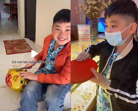 Em trai 11 tuổi đập heo mua vàng mừng cưới chị, dặn có khó khăn phải về nhà ngay - Ảnh 2. Em trai 11 tuổi đập heo mua vàng mừng cưới chị, dặn có khó khăn phải về nhà ngay - Ảnh 2.