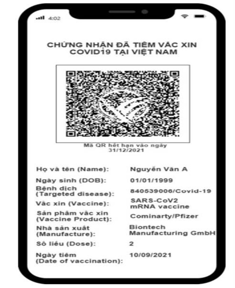 Việt Nam công bố mẫu hộ chiếu vắc xin, áp dụng từ hôm nay 21-12 - Ảnh 1. Việt Nam công bố mẫu hộ chiếu vắc xin, áp dụng từ hôm nay 21-12 - Ảnh 1.