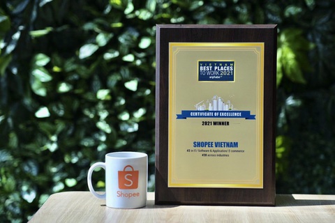 Shopee tiếp tục vào danh sách ‘100 nơi làm việc tốt nhất Việt Nam 2021’ - Ảnh 1. Shopee tiếp tục vào danh sách ‘100 nơi làm việc tốt nhất Việt Nam 2021’ - Ảnh 1.