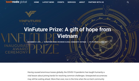 Báo châu Á gọi VinFuture là món quà mang theo hi vọng từ Việt Nam - Ảnh 1. Báo châu Á gọi VinFuture là món quà mang theo hi vọng từ Việt Nam - Ảnh 1.