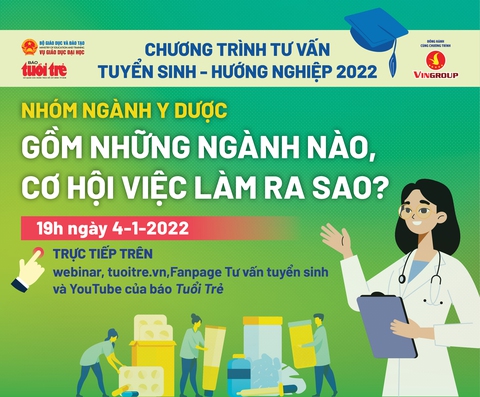 Tối 4-1 tư vấn trực tiếp: Nhóm ngành y dược gồm những ngành nào, cơ hội việc làm ra sao? - Ảnh 1. Tối 4-1 tư vấn trực tiếp: Nhóm ngành y dược gồm những ngành nào, cơ hội việc làm ra sao? - Ảnh 1.