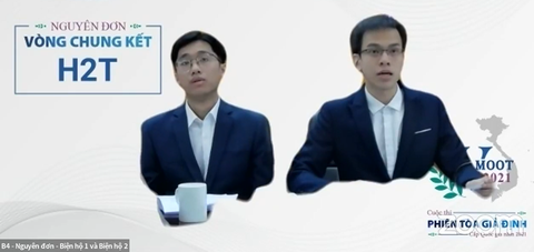 Sinh viên tranh tụng online trong phiên tòa giả định - Ảnh 1. Sinh viên tranh tụng online trong phiên tòa giả định - Ảnh 1.