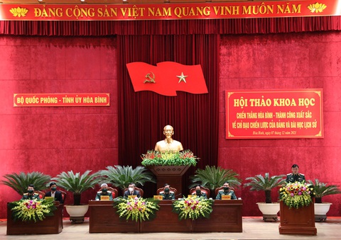 Lần đầu tiên diễn ra hội thảo cấp Bộ Quốc phòng về chiến thắng Hòa Bình - Ảnh 2. Lần đầu tiên diễn ra hội thảo cấp Bộ Quốc phòng về chiến thắng Hòa Bình - Ảnh 2.