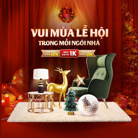Phụ kiện Giáng sinh trang trí nhà cửa với giá giảm một nửa trên Shopee - Ảnh 1. Phụ kiện Giáng sinh trang trí nhà cửa với giá giảm một nửa trên Shopee - Ảnh 1.