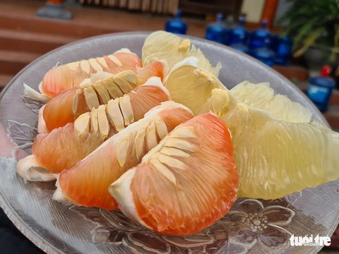 Mãn nhãn với bưởi siêu to khổng lồ, giá tiền triệu ở Hải Phòng - Ảnh 8. Mãn nhãn với bưởi siêu to khổng lồ, giá tiền triệu ở Hải Phòng - Ảnh 8.