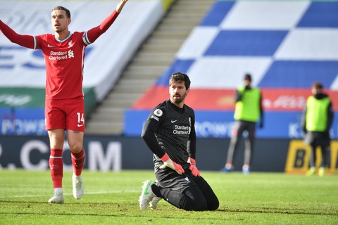 Alisson lại sai lầm, Liverpool thua trận thứ 3 liên tiếp vì để Leicester lội ngược dòng - Ảnh 1. Alisson lại sai lầm, Liverpool thua trận thứ 3 liên tiếp vì để Leicester lội ngược dòng - Ảnh 1.