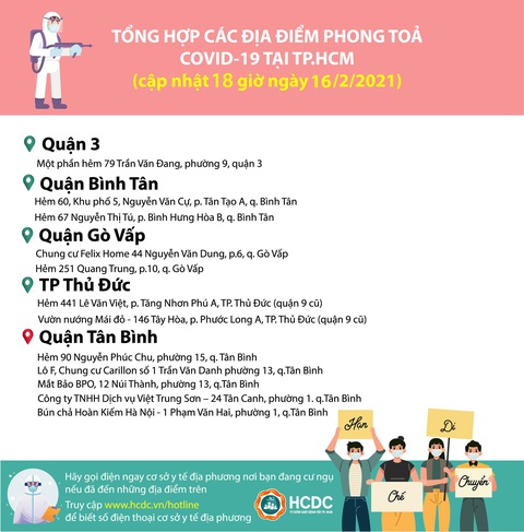 Cụ thể 9 địa điểm ở TP.HCM vừa được gỡ phong tỏa - Ảnh 2. Cụ thể 9 địa điểm ở TP.HCM vừa được gỡ phong tỏa - Ảnh 2.