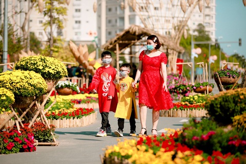Du xuân an toàn tại Đường hoa Home Hanoi Xuân - Ảnh 1. Du xuân an toàn tại Đường hoa Home Hanoi Xuân - Ảnh 1.