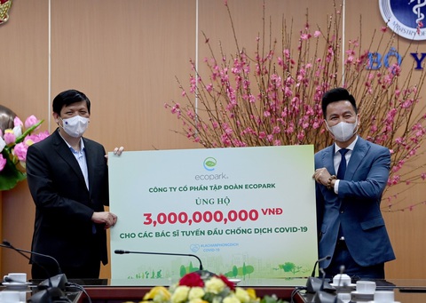 Ecopark ủng hộ 13 tỉ đồng cho phòng chống dịch COVID-19 - Ảnh 1. Ecopark ủng hộ 13 tỉ đồng cho phòng chống dịch COVID-19 - Ảnh 1.