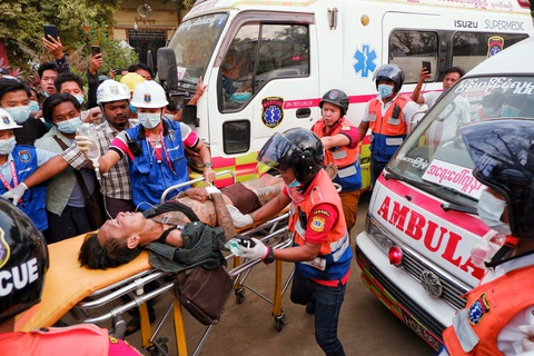 Mỹ, Anh, Pháp chỉ trích Myanmar bắn người biểu tình - Ảnh 1. Mỹ, Anh, Pháp chỉ trích Myanmar bắn người biểu tình - Ảnh 1.