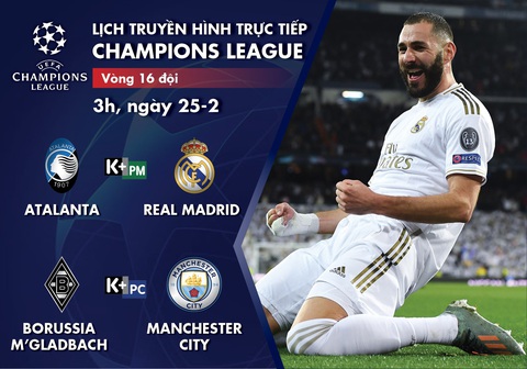 Lịch trực tiếp Champions League 25-2: Real Madrid, Man City thi đấu - Ảnh 1. Lịch trực tiếp Champions League 25-2: Real Madrid, Man City thi đấu - Ảnh 1.