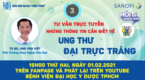 Chương trình tư vấn: Những thông tin cần biết về ung thư đại trực tràng - Ảnh 1. Chương trình tư vấn: Những thông tin cần biết về ung thư đại trực tràng - Ảnh 1.