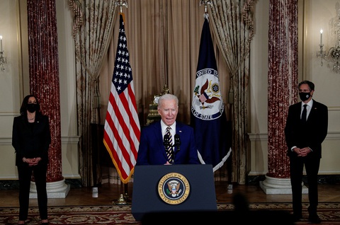 Phát biểu đầu tiên của ông Biden về đối ngoại: Nước Mỹ đã trở lại - Ảnh 1. Phát biểu đầu tiên của ông Biden về đối ngoại: Nước Mỹ đã trở lại - Ảnh 1.