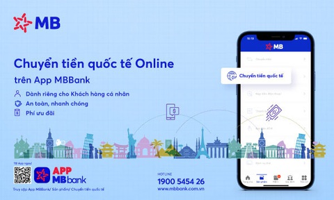 MB ra mắt tính năng ‘Chuyển tiền quốc tế Online’ trên APP MBBank - Ảnh 1. MB ra mắt tính năng ‘Chuyển tiền quốc tế Online’ trên APP MBBank - Ảnh 1.
