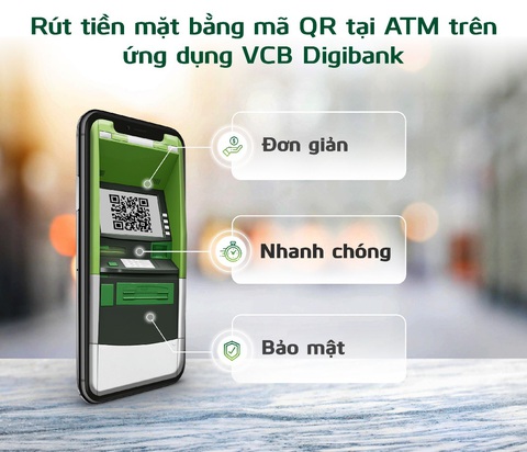 Sử dụng VCB-Digibank, không cần thẻ vẫn rút được tiền tại ATM - Ảnh 1. Sử dụng VCB-Digibank, không cần thẻ vẫn rút được tiền tại ATM - Ảnh 1.