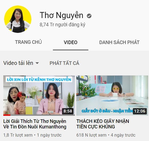 YouTuber Thơ Nguyễn đã nộp khoảng 2 tỉ tiền thuế trong ba năm, tiếp tục rà soát - Ảnh 1. YouTuber Thơ Nguyễn đã nộp khoảng 2 tỉ tiền thuế trong ba năm, tiếp tục rà soát - Ảnh 1.