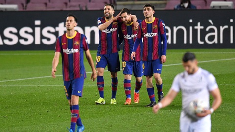 Messi lập cú đúp đưa Barca bám sát Atletico Madrid - Ảnh 1. Messi lập cú đúp đưa Barca bám sát Atletico Madrid - Ảnh 1.