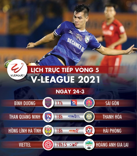 Lịch trực tiếp vòng 5 V-League 2021: Nóng bỏng đại chiến Viettel - HAGL - Ảnh 1. Lịch trực tiếp vòng 5 V-League 2021: Nóng bỏng đại chiến Viettel - HAGL - Ảnh 1.