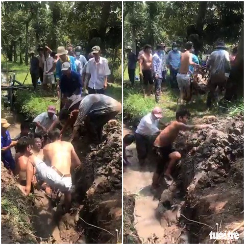 Phát hiện thi thể trong ống cống nước của vườn sầu riêng - Ảnh 1. Phát hiện thi thể trong ống cống nước của vườn sầu riêng - Ảnh 1.