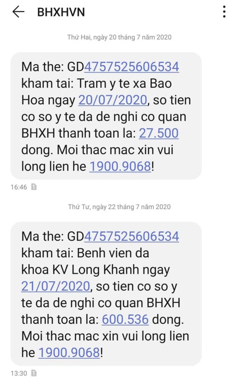 Chưa khám vẫn nhận thông báo BHYT: ‘Đăng ký nhầm số điện thoại của người cùng tên, năm sinh, quê? - Ảnh 1. Chưa khám vẫn nhận thông báo BHYT: ‘Đăng ký nhầm số điện thoại của người cùng tên, năm sinh, quê? - Ảnh 1.