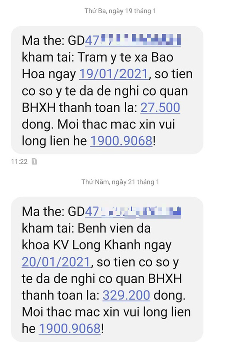 Chưa khám lần nào nhưng liên tục nhận thông báo được thanh toán khám BHYT - Ảnh 2. Chưa khám lần nào nhưng liên tục nhận thông báo được thanh toán khám BHYT - Ảnh 2.