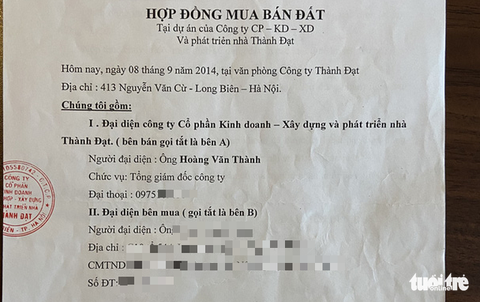Tổng giám đốc ‘vẽ dự án ma’ bán đất, Công an Hà Nội vào cuộc - Ảnh 2. Tổng giám đốc ‘vẽ dự án ma’ bán đất, Công an Hà Nội vào cuộc - Ảnh 2.