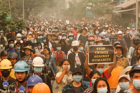 Liên minh châu Âu, tổng thống Mỹ lên án ngày 27-3 tại Myanmar: Khủng khiếp, không chấp nhận! - Ảnh 1. Liên minh châu Âu, tổng thống Mỹ lên án ngày 27-3 tại Myanmar: Khủng khiếp, không chấp nhận! - Ảnh 1.