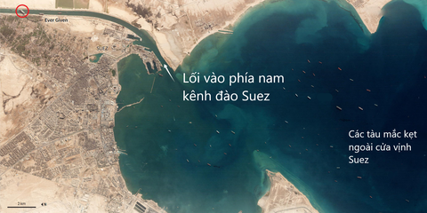 Toàn cảnh vụ giải cứu tàu container gây tắc nghẽn kênh đào Suez - Ảnh 1. Toàn cảnh vụ giải cứu tàu container gây tắc nghẽn kênh đào Suez - Ảnh 1.