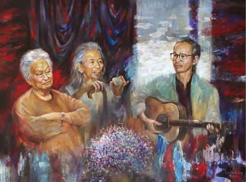 Dùng hội họa chuyển tải nhạc Trịnh - Ảnh 3. Dùng hội họa chuyển tải nhạc Trịnh - Ảnh 3.