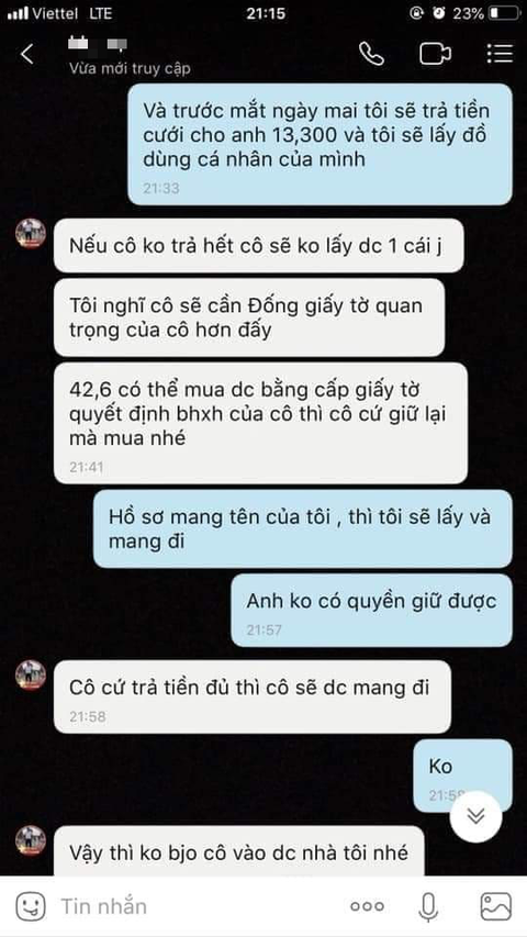 Chia tay, vợ bị chồng đòi quà mới trả lại giấy tờ tùy thân? - Ảnh 3. Chia tay, vợ bị chồng đòi quà mới trả lại giấy tờ tùy thân? - Ảnh 3.