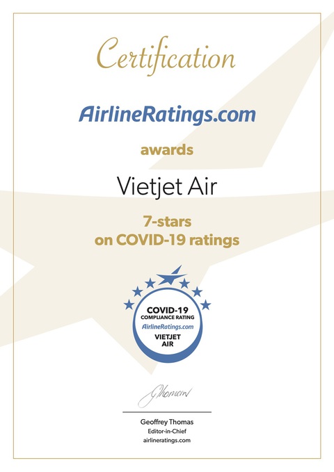 Vietjet đạt chứng nhận quốc tế cao nhất về phòng chống COVID-19 - Ảnh 1. Vietjet đạt chứng nhận quốc tế cao nhất về phòng chống COVID-19 - Ảnh 1.