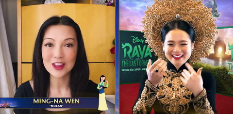 Sao gốc Việt mặc áo dài, đội mấn trên thảm đỏ Hollywood - Ảnh 3. Sao gốc Việt mặc áo dài, đội mấn trên thảm đỏ Hollywood - Ảnh 3.