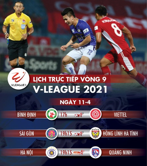 Lịch trực tiếp vòng 9 V-League: Quảng Ninh làm khách đến sân Hà Nội - Ảnh 1. Lịch trực tiếp vòng 9 V-League: Quảng Ninh làm khách đến sân Hà Nội - Ảnh 1.