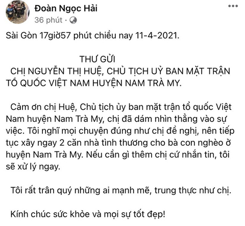Ông Đoàn Ngọc Hải không đòi lại tiền hỗ trợ xây nhà, lãnh đạo huyện Nam Trà My nói gì? - Ảnh 2. Ông Đoàn Ngọc Hải không đòi lại tiền hỗ trợ xây nhà, lãnh đạo huyện Nam Trà My nói gì? - Ảnh 2.