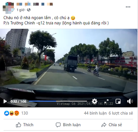 Người dân lại quay clip quái xế lộng hành chặn đường Trường Chinh thi tốc độ - Ảnh 2. Người dân lại quay clip quái xế lộng hành chặn đường Trường Chinh thi tốc độ - Ảnh 2.