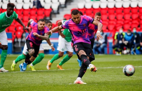 Mbappe lập cú đúp giúp PSG thắng nghẹt thở Saint-Etienne - Ảnh 3. Mbappe lập cú đúp giúp PSG thắng nghẹt thở Saint-Etienne - Ảnh 3.