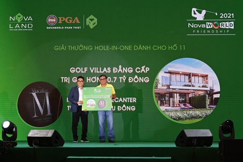Cú hole in one gần 11 tỉ đồng của NovaWorld Friendship 2021 đã có chủ - Ảnh 1. Cú hole in one gần 11 tỉ đồng của NovaWorld Friendship 2021 đã có chủ - Ảnh 1.