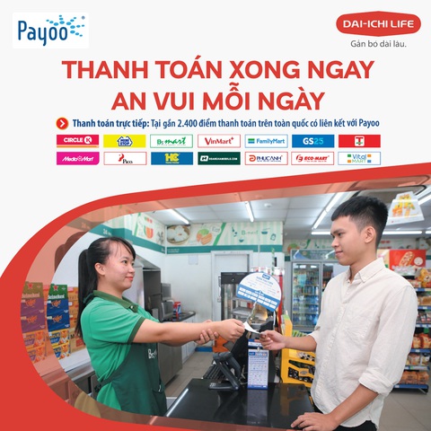 Chính thức được thanh toán phí bảo hiểm Dai-ichi Life Việt Nam qua Payoo - Ảnh 1. Chính thức được thanh toán phí bảo hiểm Dai-ichi Life Việt Nam qua Payoo - Ảnh 1.