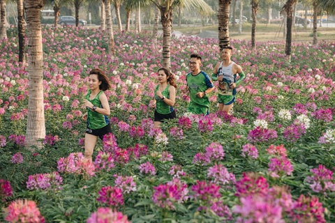 Cung đường chạy marathon đẹp như mơ tại Ecopark - Ảnh 5. Cung đường chạy marathon đẹp như mơ tại Ecopark - Ảnh 5.