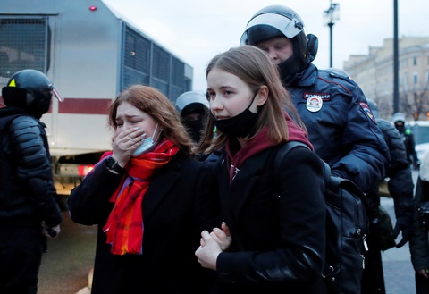 Nga bắt hơn 1.700 người biểu tình ủng hộ ông Alexei Navalny - Ảnh 1. Nga bắt hơn 1.700 người biểu tình ủng hộ ông Alexei Navalny - Ảnh 1.