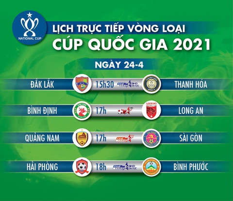 Lịch trực tiếp vòng loại Cúp quốc gia 2021: Thanh Hóa, Sài Gòn, Hải Phòng gặp các đội hạng nhất - Ảnh 1. Lịch trực tiếp vòng loại Cúp quốc gia 2021: Thanh Hóa, Sài Gòn, Hải Phòng gặp các đội hạng nhất - Ảnh 1.